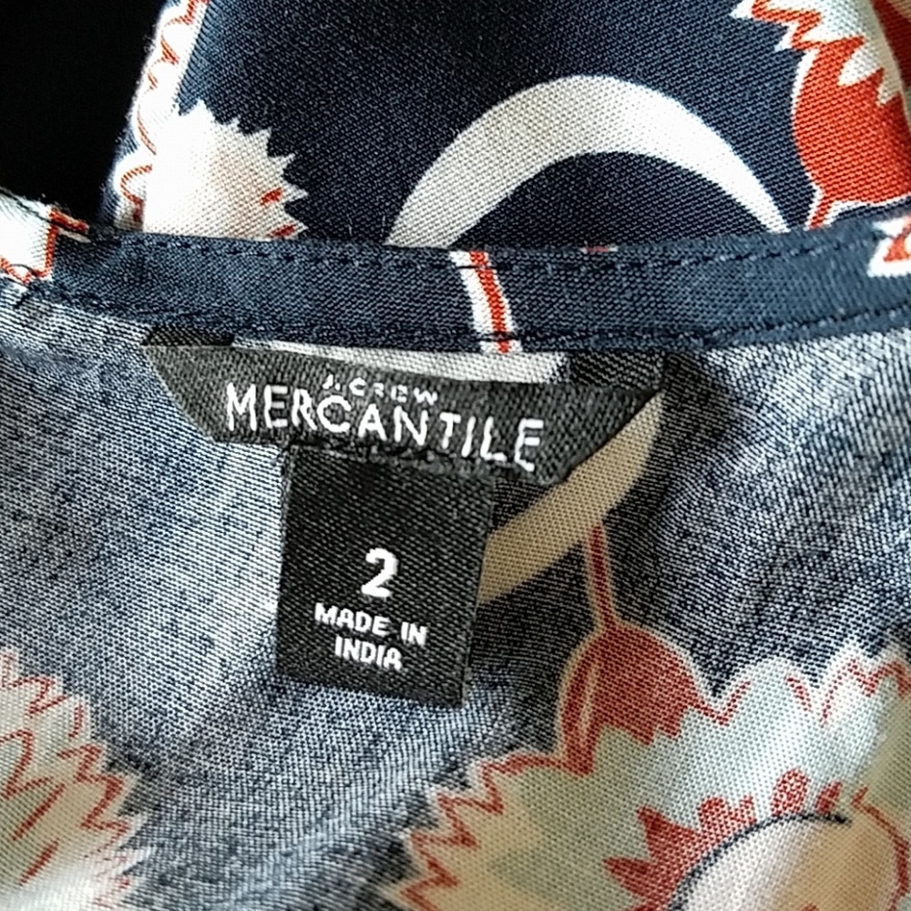 Flutter J. Crew navy, floral dress - Picture 8 of 8